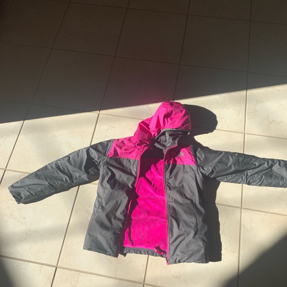 Reversible north face jacket kids 10